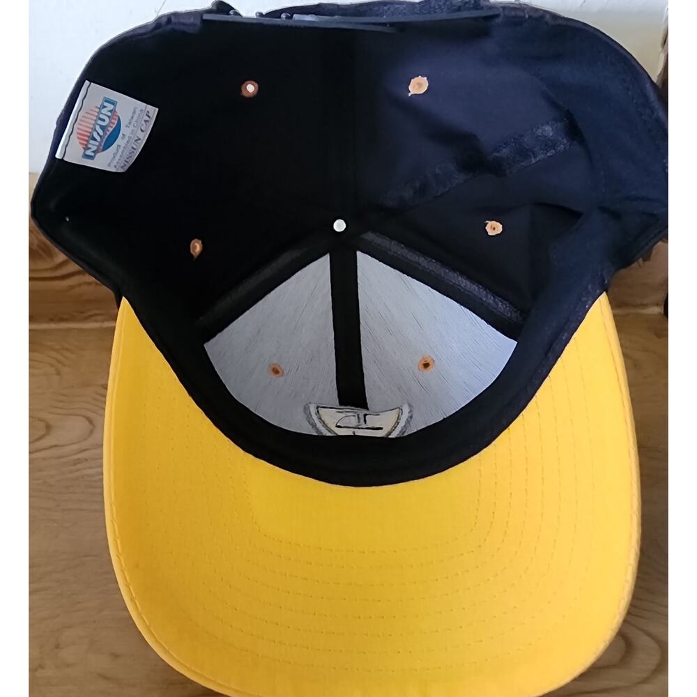 Nissun Cap Men's Baseball Hat Adjustable Black Gold Yellow Shield Logo - Picture 8 of 9